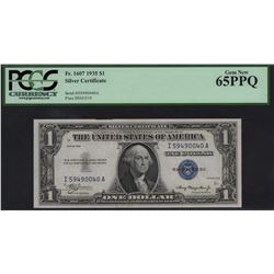 1935 $1 Silver Certificate PMG 65PPQ