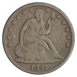 1891 Seated Liberty Half Dollar Coin