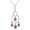 Image 1 : 14KT Rose Gold 0.42ctw Diamond Pendant with Chain