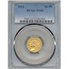 Image 1 : 1913 $2.5 Indian Head Quarter Eagle Gold Coin NGC MS62