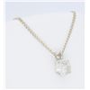 Image 3 : 14KT White Gold 1.11ct Diamond Pendant with Chain