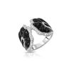 Image 1 : 18KT White Gold 8.38ctw Onyx and Diamond Ring