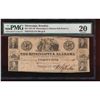 Image 1 : 1837 $25 Mississippi and Alabama Obsolete Note PMG 20