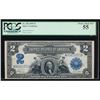 Image 1 : 1899 $2 Mini Porthole Silver Certificate PCGS 55
