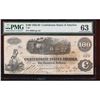 Image 1 : 1862-63 $100 Confederate States of America Note PMG 63