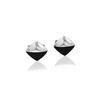 Image 1 : 14KT White Gold 4.86ctw Onyx and Diamond Cuff links