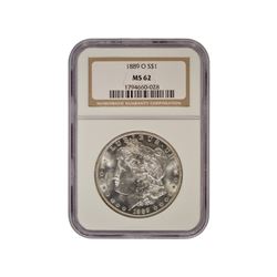 1889-O $1 Morgan Silver Dollar Coin NGC MS62
