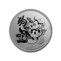 2018 $2 Disney Lunar Year of the Dog Niue Silver Coin