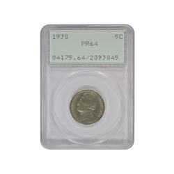 1938 Jefferson Nickel PCGS PR64