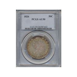 1826 Liberty Bust Half Dollar Coin PCGS AU50