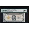 Image 1 : 1928 $100 Gold Certificate PMG 30