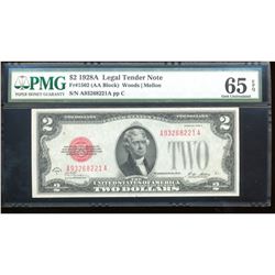 1928A $2 Legal Tender Note PMG 65EPQ