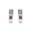 Image 1 : 14KT White Gold 1.00ctw Multi Color Sapphire and Diamond Earrings