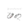 Image 2 : 14KT White Gold 1.00ctw Multi Color Sapphire and Diamond Earrings