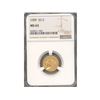 Image 1 : 1909 $2.5 Indian Head Quarter Eagle Gold Coin NGC MS63