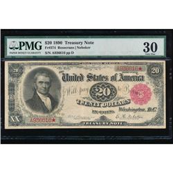 1890 $20 Treasury Note PMG 30