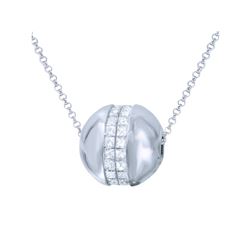 18KT White Gold 2.02ctw Diamond Pendant with Chain