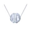 Image 1 : 18KT White Gold 2.02ctw Diamond Pendant with Chain