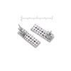 Image 2 : 18KT White Gold 0.56ctw Ruby and Diamond Earrings