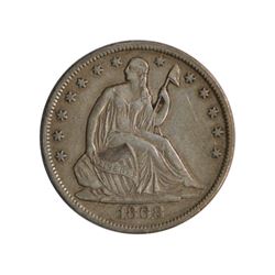1868-S Seated Liberty Half Dollar Coin