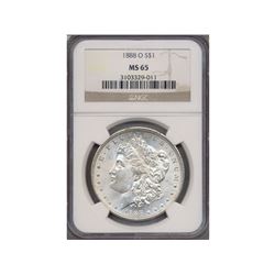 1888-O $1 Morgan Silver Dollar Coin NGC MS65