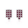 Image 1 : 14KT White Gold 2.39ctw Ruby and Diamond Earrings