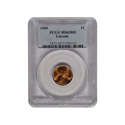 1909 Lincoln Cent Coin PCGS MS65RD
