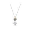 Image 1 : 18KT Two Tone Gold 0.29ctw Diamond Pendant with Chain