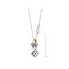 Image 2 : 18KT Two Tone Gold 0.29ctw Diamond Pendant with Chain