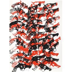Arman, Bloody Guns, Serigraph