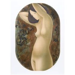 Alain Bonnefoit, Standing Nude, Lithograph