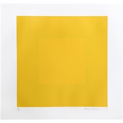 Richard Anuszkiewicz, Spring Suite (Yellow with Yellow), Intaglio Aquatint Etching