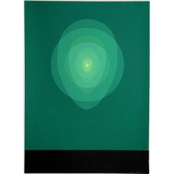 Clarence Holbrook Carter, Green Mandala, Silkscreen