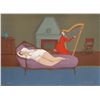 Image 1 : Branko Bahunek, Lounging with Harp, Lithograph