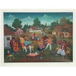 Ivan Generalic, Village Dance, Serigraph