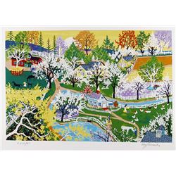 Kay Ameche, Apple Blossom Glory, Serigraph