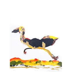 Benny Andrews, Moving On, Lithograph