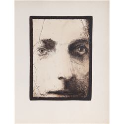 Leonard Baskin, Face (8), Etching