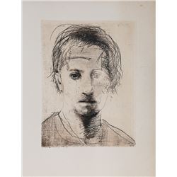 Leonard Baskin, Portrait of Man (4), Etching