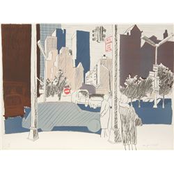 Fairfield Porter, untitled (NYC), Lithograph
