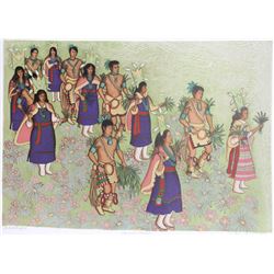 Alice Asmar, Harvest Dancers, Lithograph