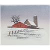 Image 1 : H Hargrove, Barn in Winter, Oil Painting