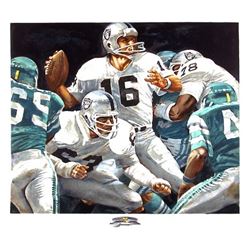 Merv Corning, Superbowl XV (Jim Plunkett), Lithograph