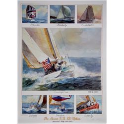 John Gable, Seven US 12-Meters - America's Cup 1958-1983, Offset Lithograph