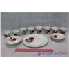 Image 1 : Lot of Ridgway Ironstone England China (Anniversary Rose) (14 pieces)