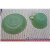 Image 3 : Fire King Jadeite Alice Tea Cup & Saucer (Mid Century/1960's)