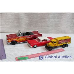 Lot of Model Cars, Cast Iron Drink Coca-Cola Truck, Ertl 57 Chevrolet Bell Air