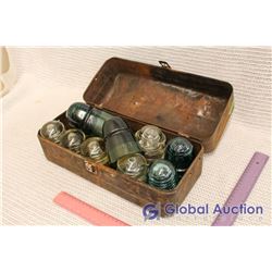 Vintage Toolbox Full Of Insulators