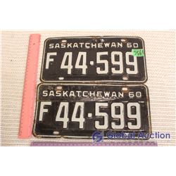 Matching Pair Of 60's Licence Plates