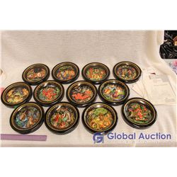 Collection Of Russian Bradford Exchange Plates (12)  With Frames, Certificates Etc